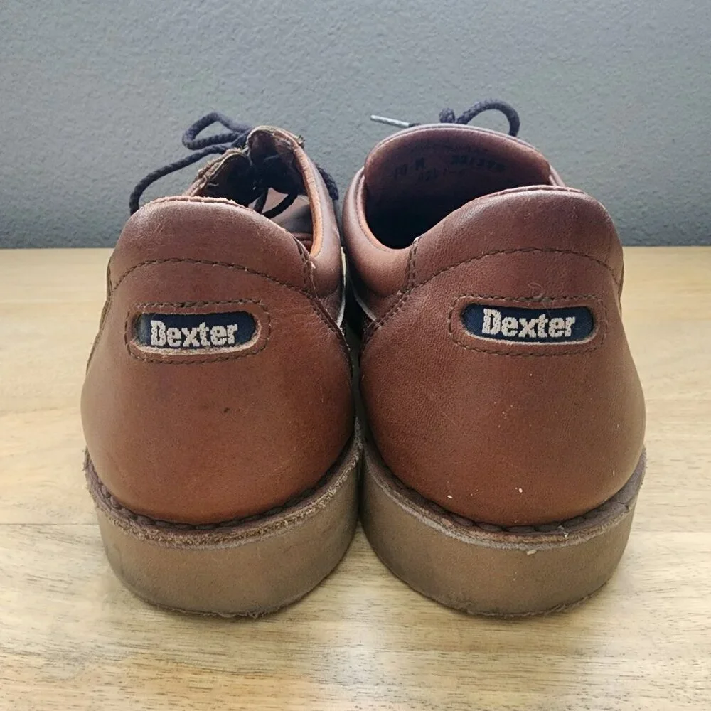 Vintage Dexter Light Brown Tan Leather Vibram Shoes Mens Size 10 USA